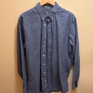 Eddie Bauer Blue Checked Button-Down Shirt